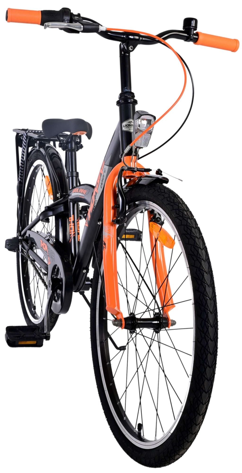 Volare Thombike Children's Bike Boys 24 tum Black Orange 3 Gears