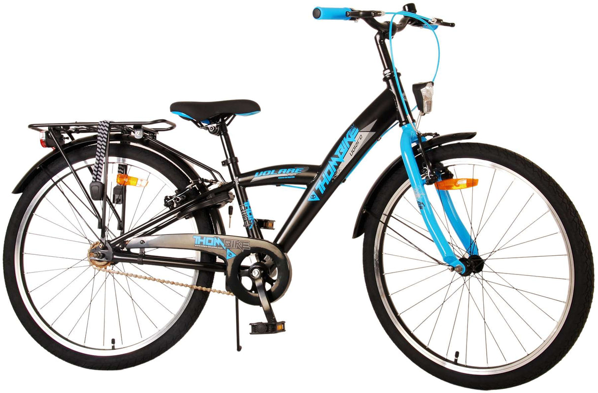 Volare Thombike Children's Bicycle - Jungen - 24 Zoll - Schwarzblau - Zwei Handbremsen