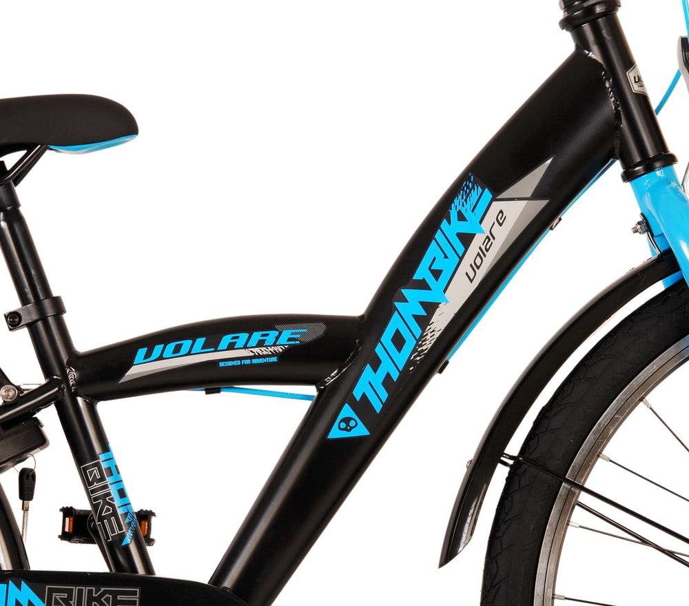 Volare Thombike Children's Bicycle - Jungen - 24 Zoll - Schwarzblau - Zwei Handbremsen