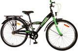 Volare Thombike Children's Bike - Jungen - 24 Zoll - Schwarzes Grün - Zwei Handbremsen