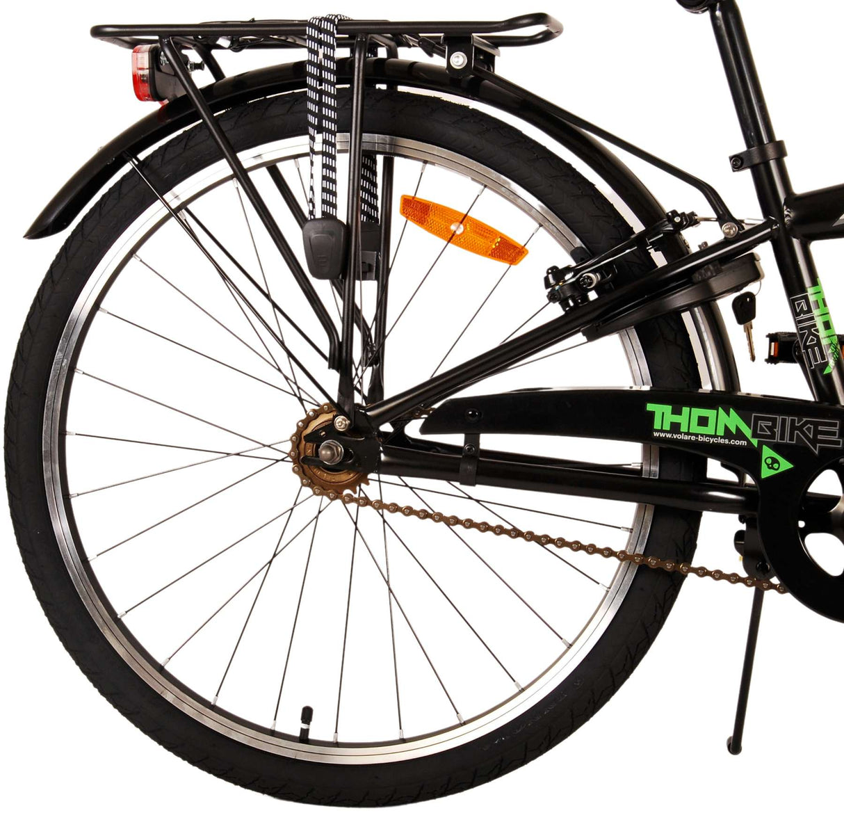 Volare Thombike Children's Bike Boys 24 tum Black Green Two Hand Brakes