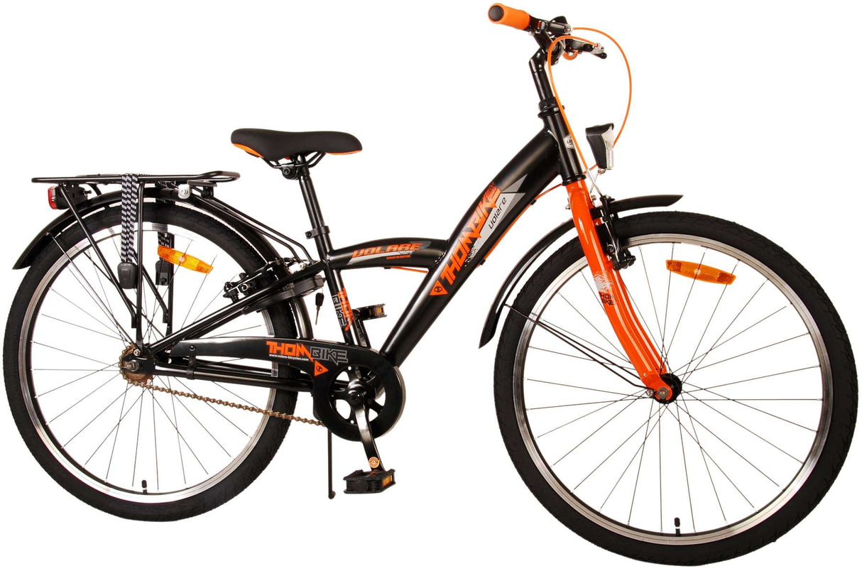 Volare Thombike Children's Bike Boys 24 Inch Black Orange Two Hand brakes