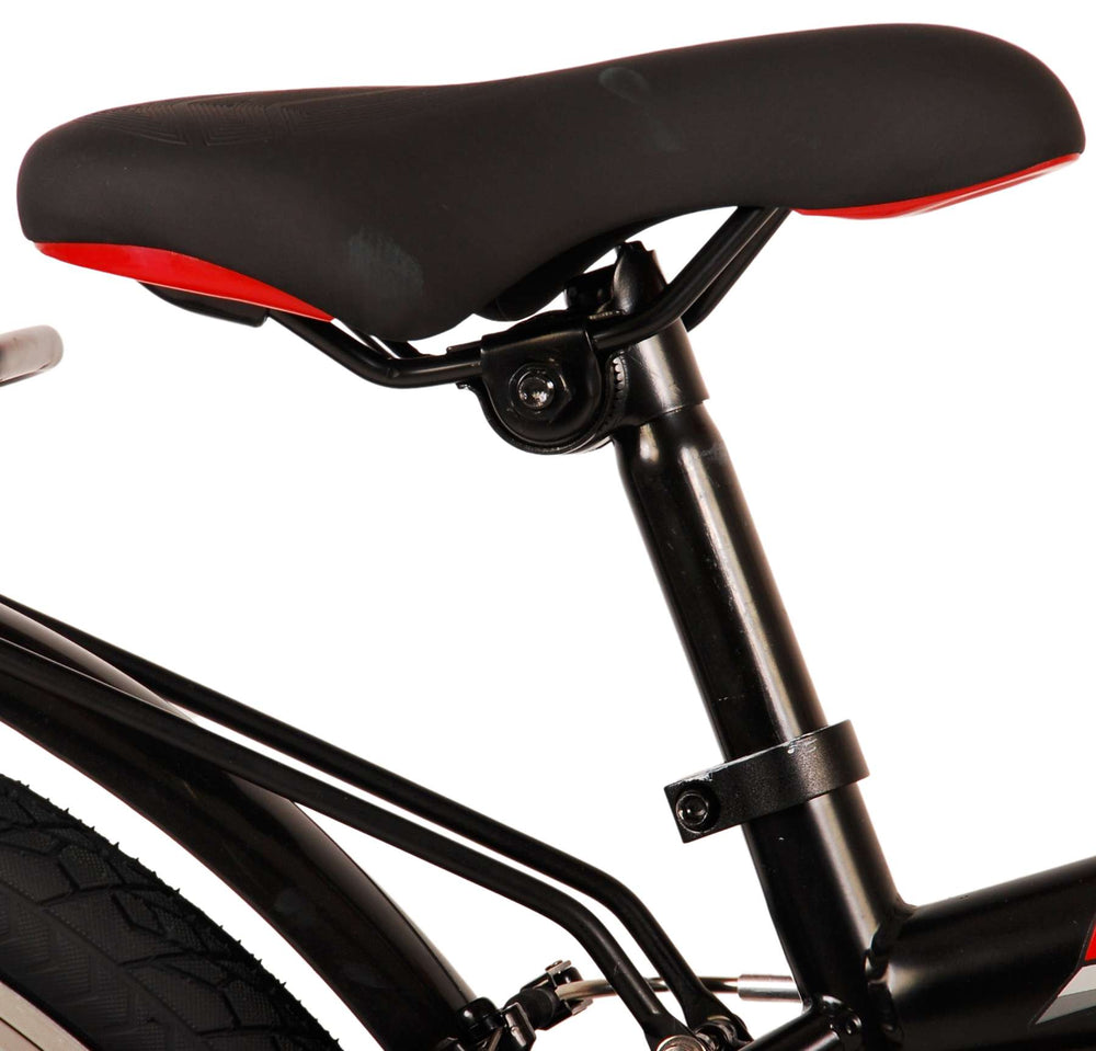 Volare Thombike Kinderfahrrad – Jungen – 24 Zoll – Schwarz Rot – Zwei Handbremsen