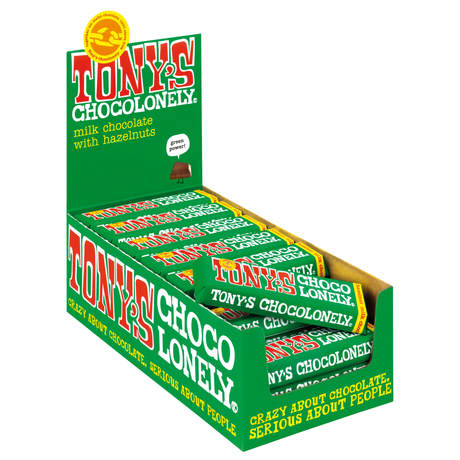 Tony's chocolonely Milchschokolade Haselnuss (35x 47gr)