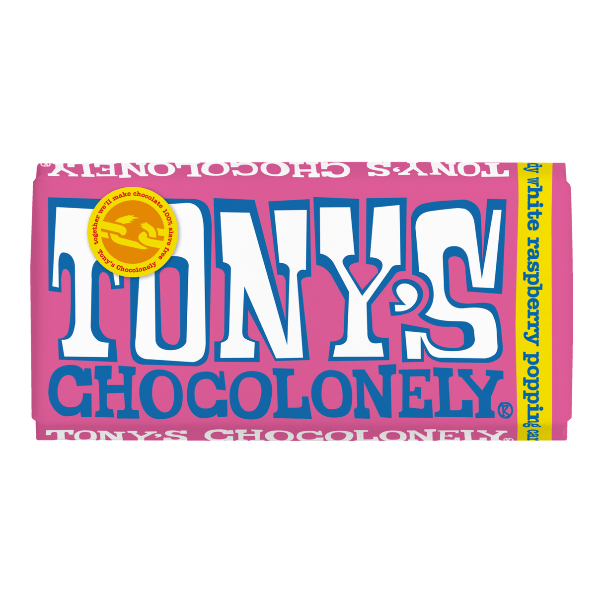 Tony's chocolonely Riegel weißer Himbeer-Kristallzucker (15x 180gr)