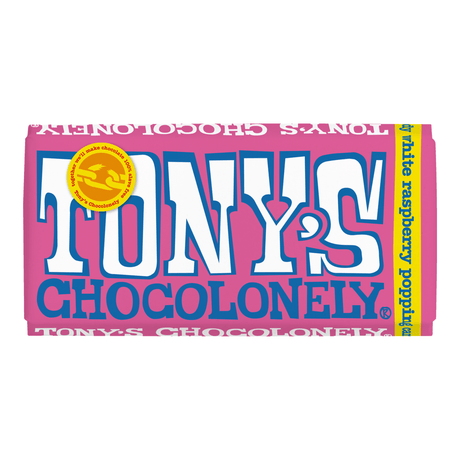 Tony's chocolonely Riegel weißer Himbeer-Kristallzucker (15x 180gr)