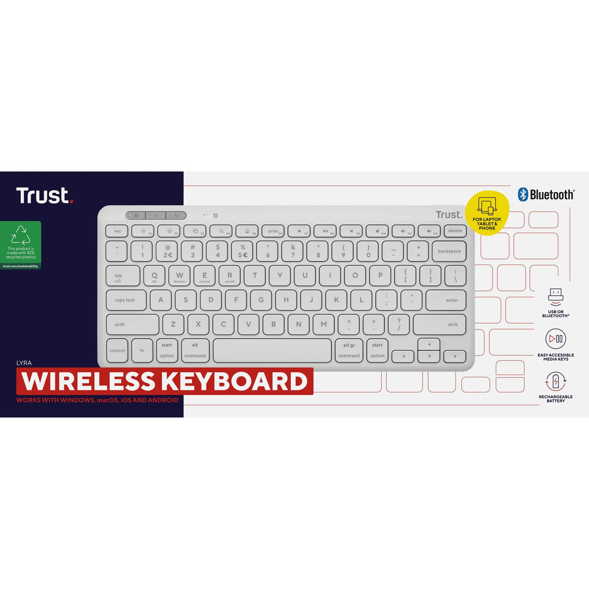 Vertrauen Sie Lyra Compact Wireless Tastatur