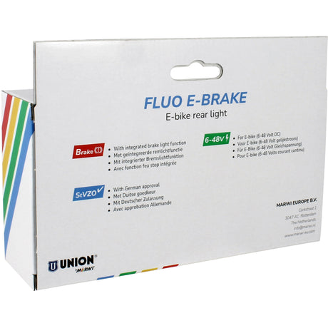 Union rear light ebike fluo e-brake w. brak.