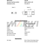 Union Kugellager CB-329 6000 LLB 10x26x8 Keramik