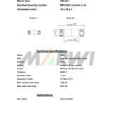 Marwi Union Kugellager CB-344 LBB MR15267 15x26x7 Keramik