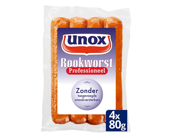 Unox smoked sausage professional (48x 80gr)