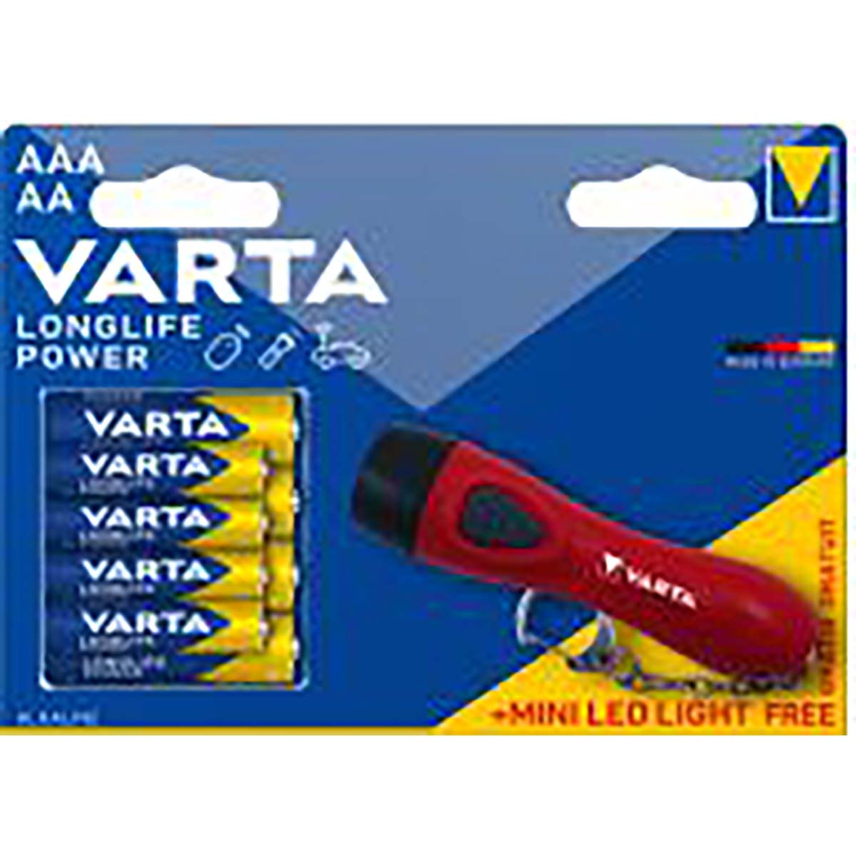Varta batt va lr6 lr03 4 aa + 4 aaa m mini led licht