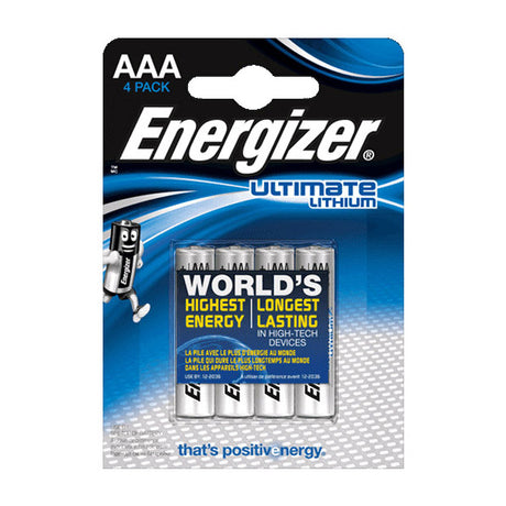 Energizer Ultimate Lithium FR03 AAA Blister 4 Stück