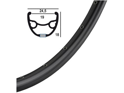 Ryde Felge 28 Zoll 622 Rival 21 Schwarz 36 Bus