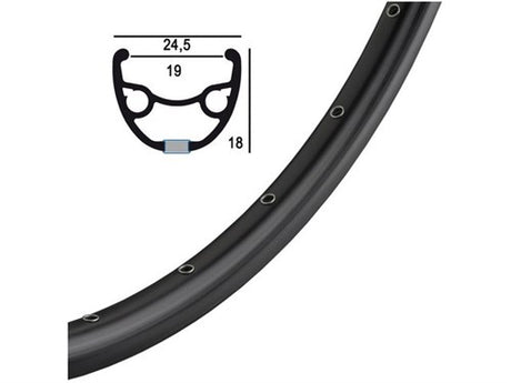 Ryde Felge 28 Zoll 622 Rival 21 Schwarz 36 Bus