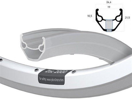 RODI RIM 28 Zoll 622 ZAC2000 Silberschärfte Seite 32 Löcher