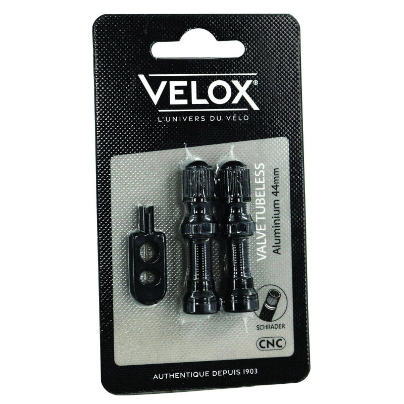 Velox Tubeless-Ventil 44 mm aus Aluminium (2 Stück)
