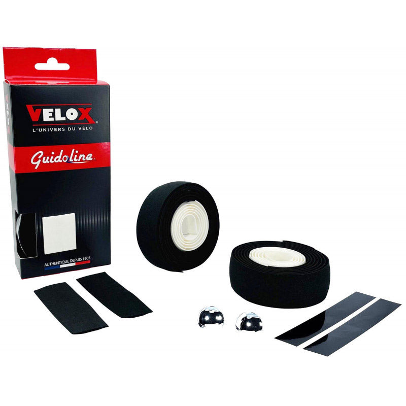 Velox stuurtape maxi cork bicolor zwart wit (2st)