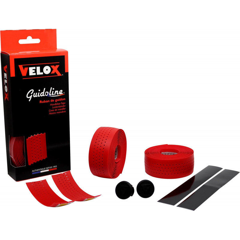 Velox handlebar soft perforated red (2st)