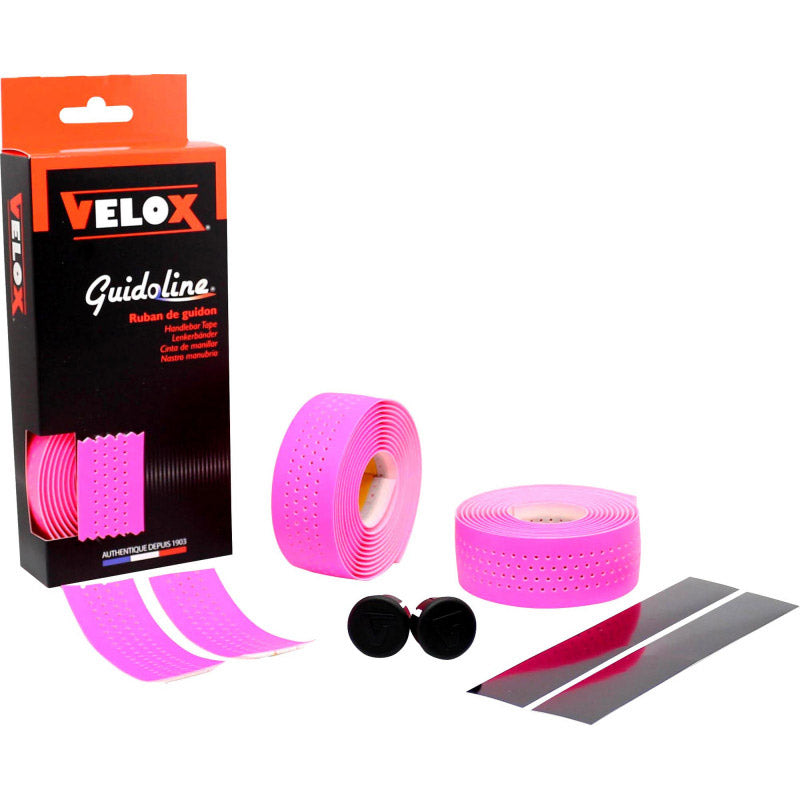 Velox Stuurtape Fluo geperforeerd fluo roze (2st)