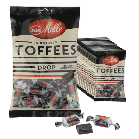 Van Melle Toffees Lakritze vegane Tasche (12x225gr)