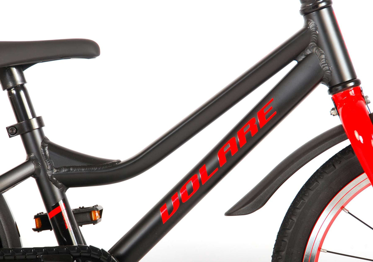 Volare Blaster Children's Bike - Jungen - 16 Zoll - Schwarz Red - Prime Collection