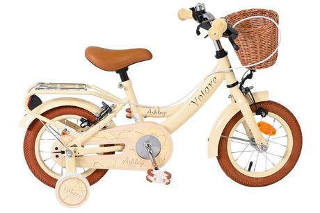 Volare Ashley Kinderfahrrad – Mädchen – 12 Zoll – Creme – zwei Handbremsen