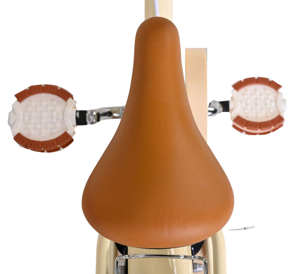 Volare Ashley Kinderfahrrad – Mädchen – 12 Zoll – Creme – zwei Handbremsen