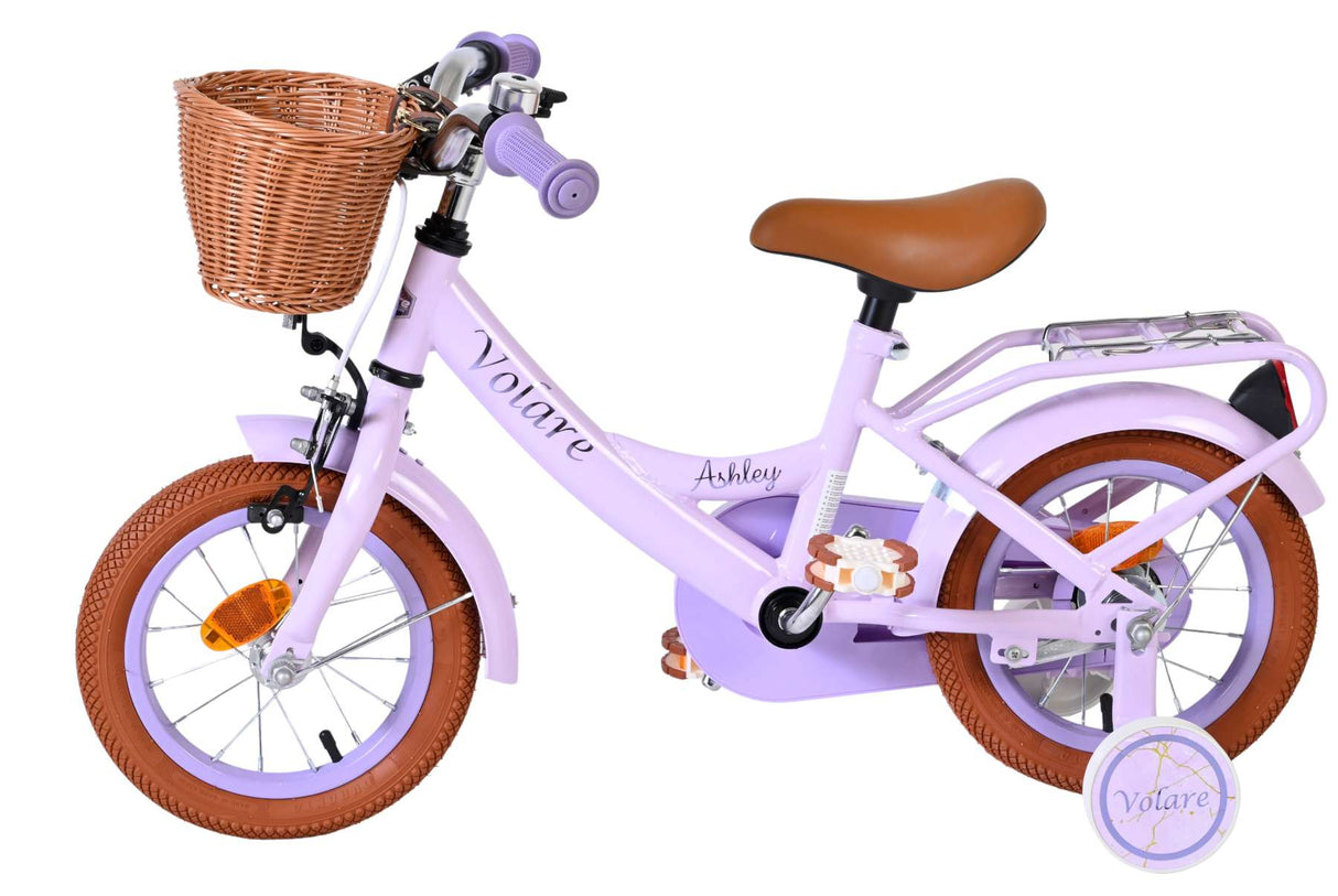 Volare Ashley Kinderfahrrad – Mädchen – 12 Zoll – Flieder