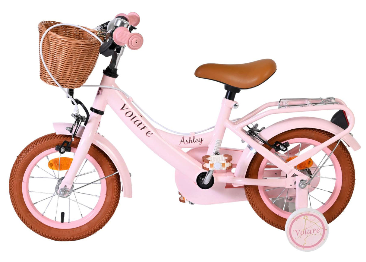 Volare Ashley Kinderfahrrad – Mädchen – 12 Zoll – Pink – zwei Handbremsen