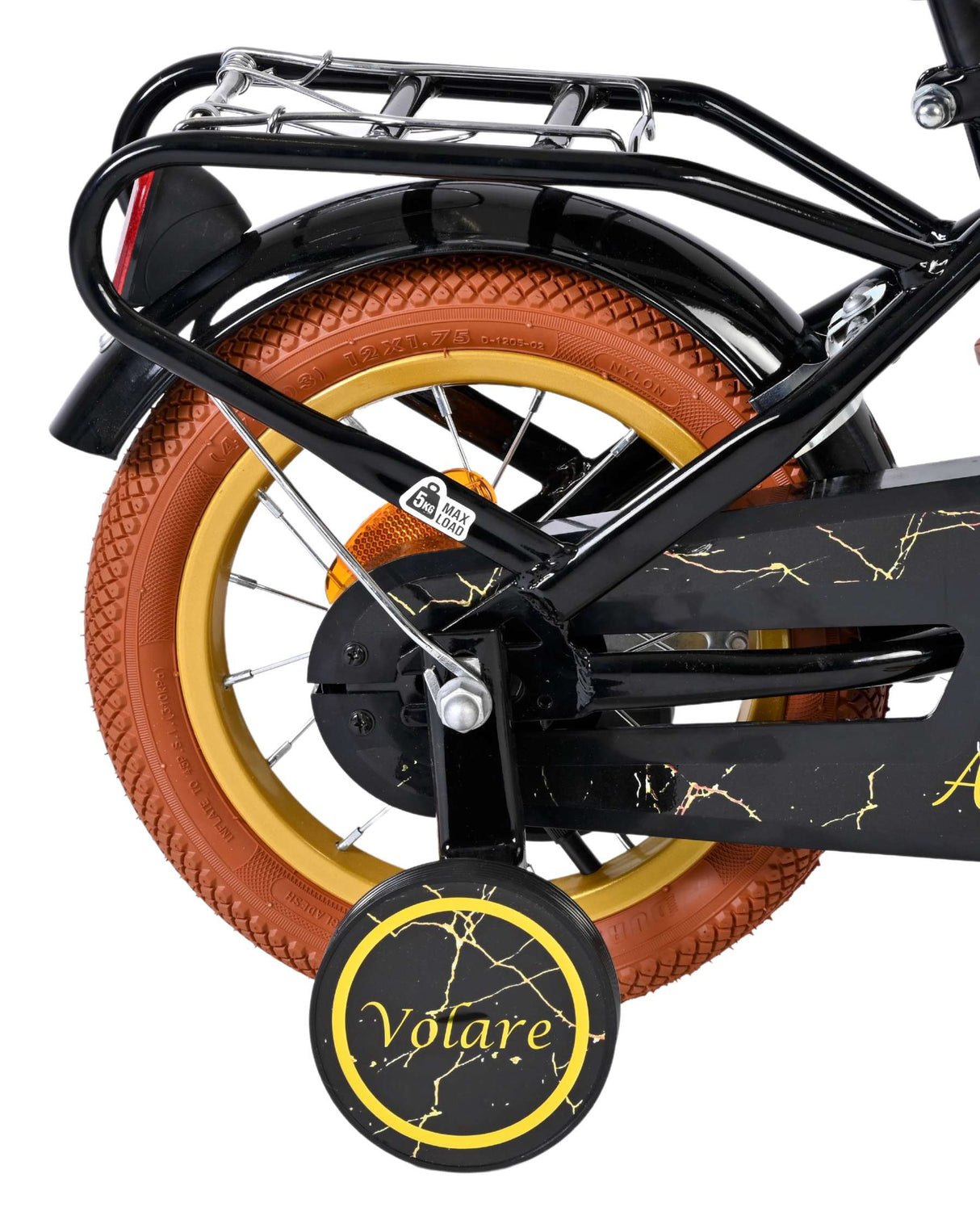 Volare Ashley Kinderfahrrad – Mädchen – 12 Zoll – Schwarz