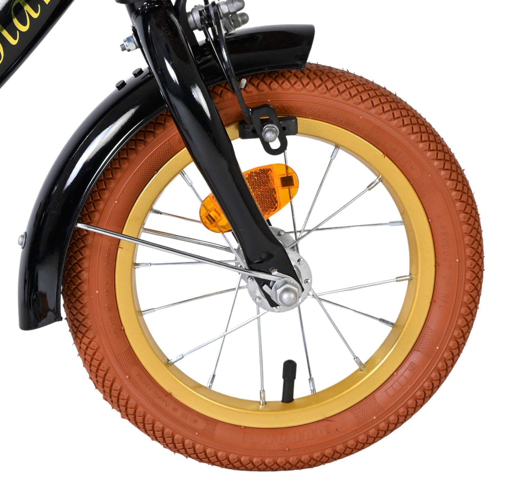 Volare Ashley Kinderfahrrad – Mädchen – 12 Zoll – Schwarz – zwei Handbremsen
