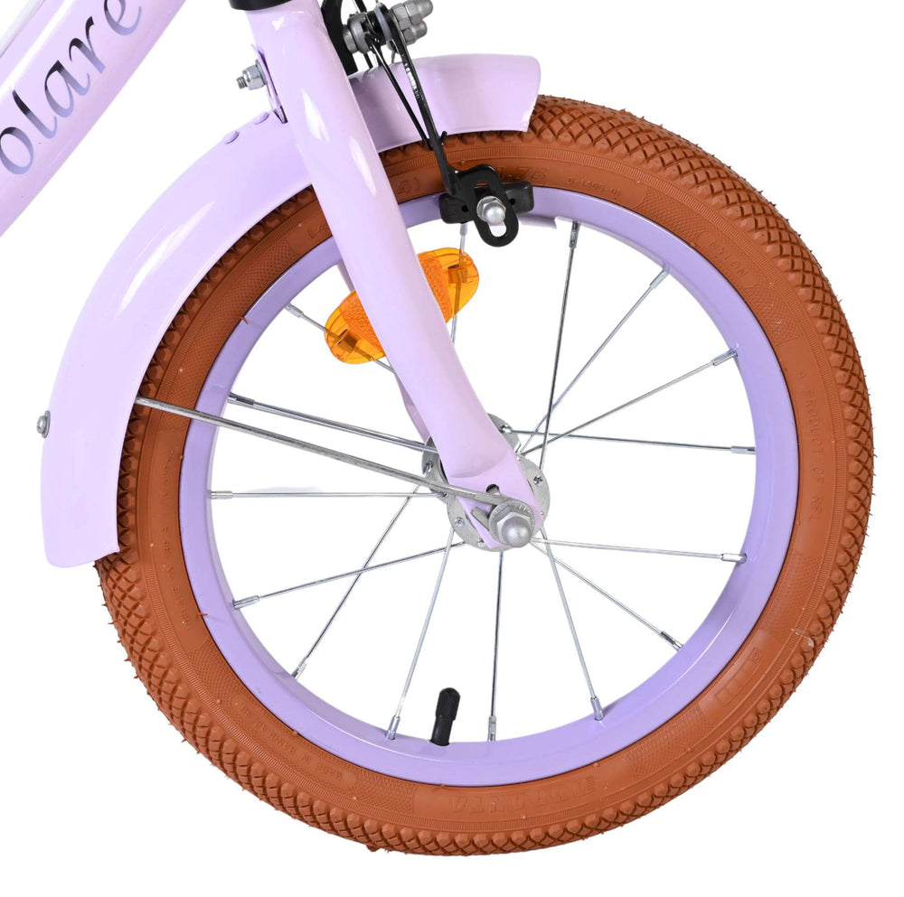 Volare Ashley Kinderfahrrad – Mädchen – 14 Zoll – Flieder – zwei Handbremsen