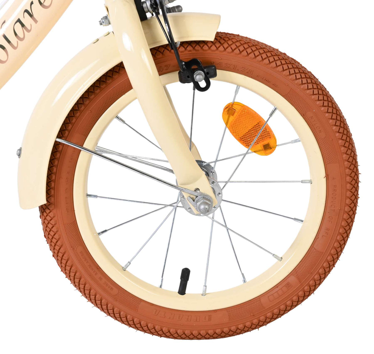 Volare Ashley Kinderfahrrad – Mädchen – 14 Zoll – Creme – zwei Handbremsen