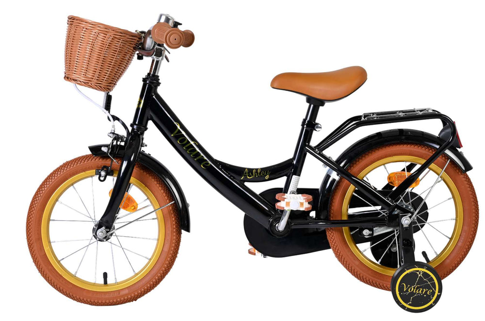 Volare Ashley Kinderfahrrad – Mädchen – 14 Zoll – Schwarz