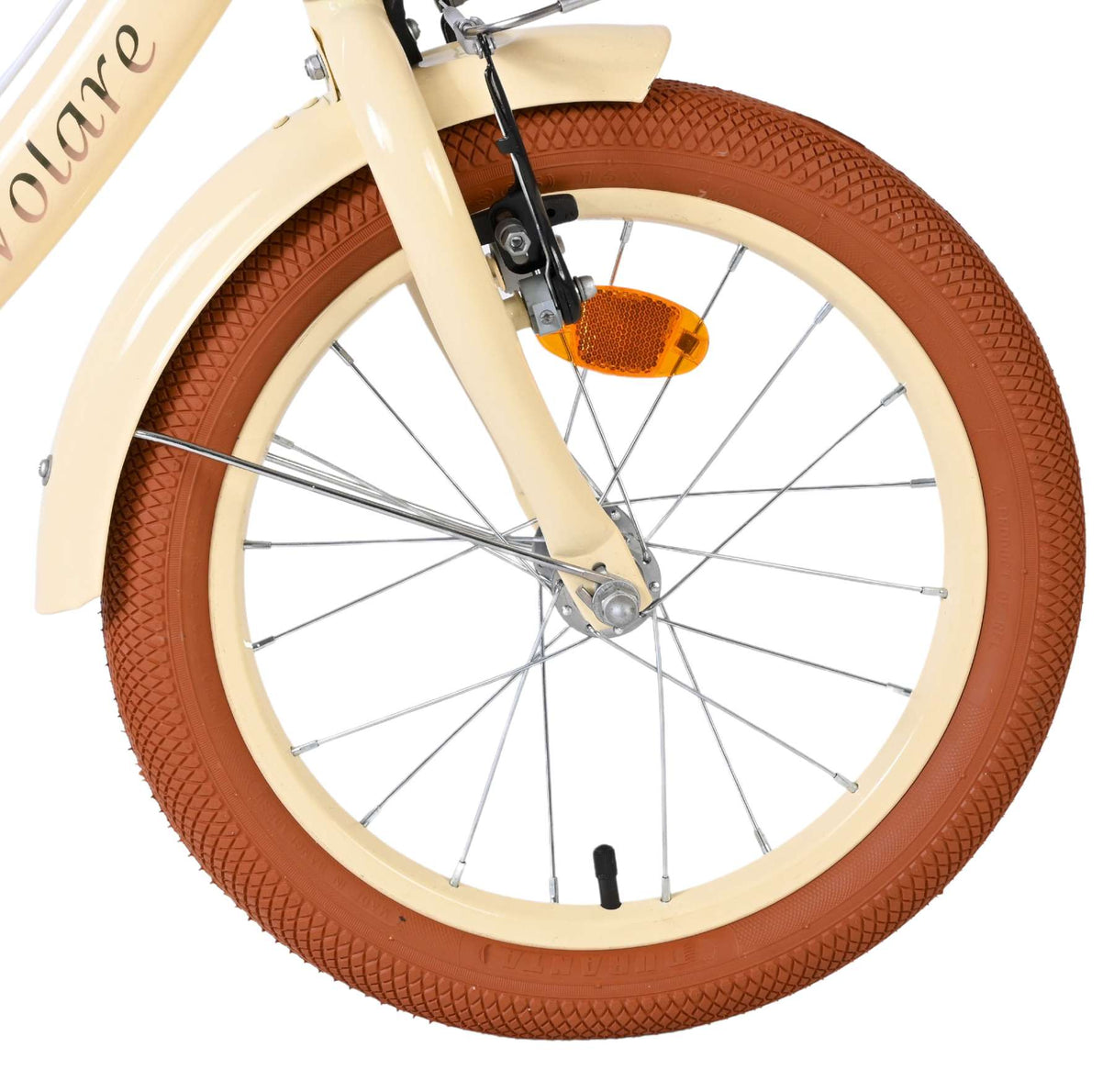 Volare Ashley Kinderfahrrad – Mädchen – 16 Zoll – Creme – zwei Handbremsen