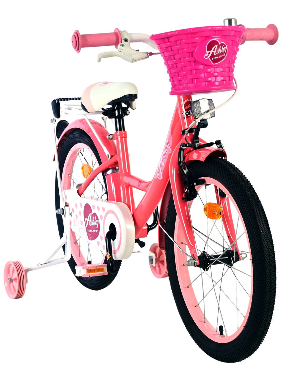 Volare Ashley Kinderfahrrad – Mädchen – 18 Zoll – Rosa Rot