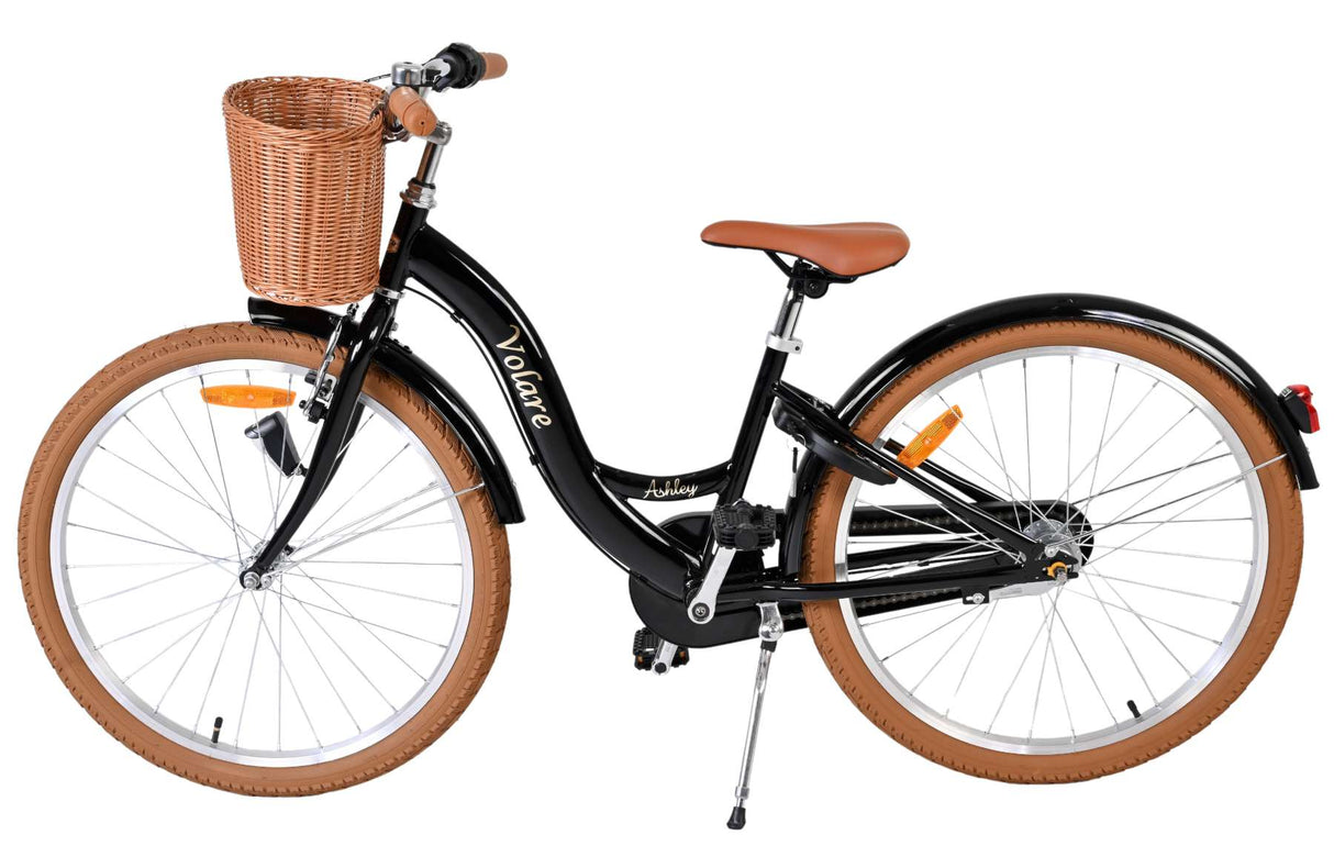 Volare ashley kinderfiets - meisjes - 24 inch - zwart - nexus 3