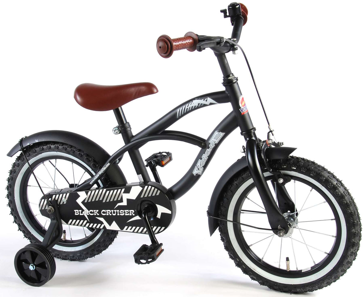 Volare Black Cruiser Children's Bicycle - Boys - 14 Inch - Black - 95% samlet