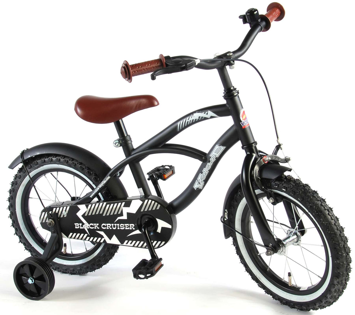 Volare Black Cruiser Children's Bicycle - Boys - 14 Inch - Black - 95% samlet