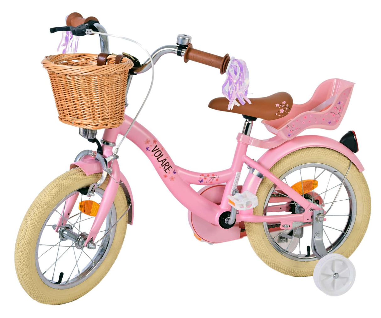 Volare Blossom Children's Bicycle Girls 14 Zoll rosa