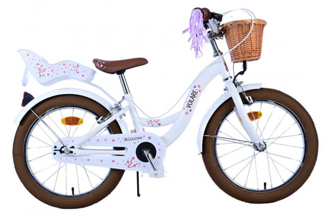 Volare Blossom Children's Bicycle Girls 18 palčni beli dve ročni zavora