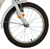 Volare Blossom Kinderfahrrad – Mädchen – 18 Zoll – weiß – zwei Handbremsen