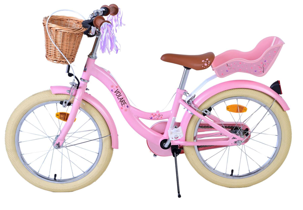 Volare Blossom Children's Bicycle - Mädchen - 18 Zoll - Pink - Zwei Handbremsen
