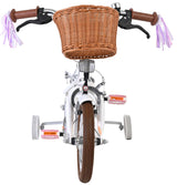 Volare Blossom Kinderfahrrad – Mädchen – 12 Zoll – weiß – zwei Handbremsen