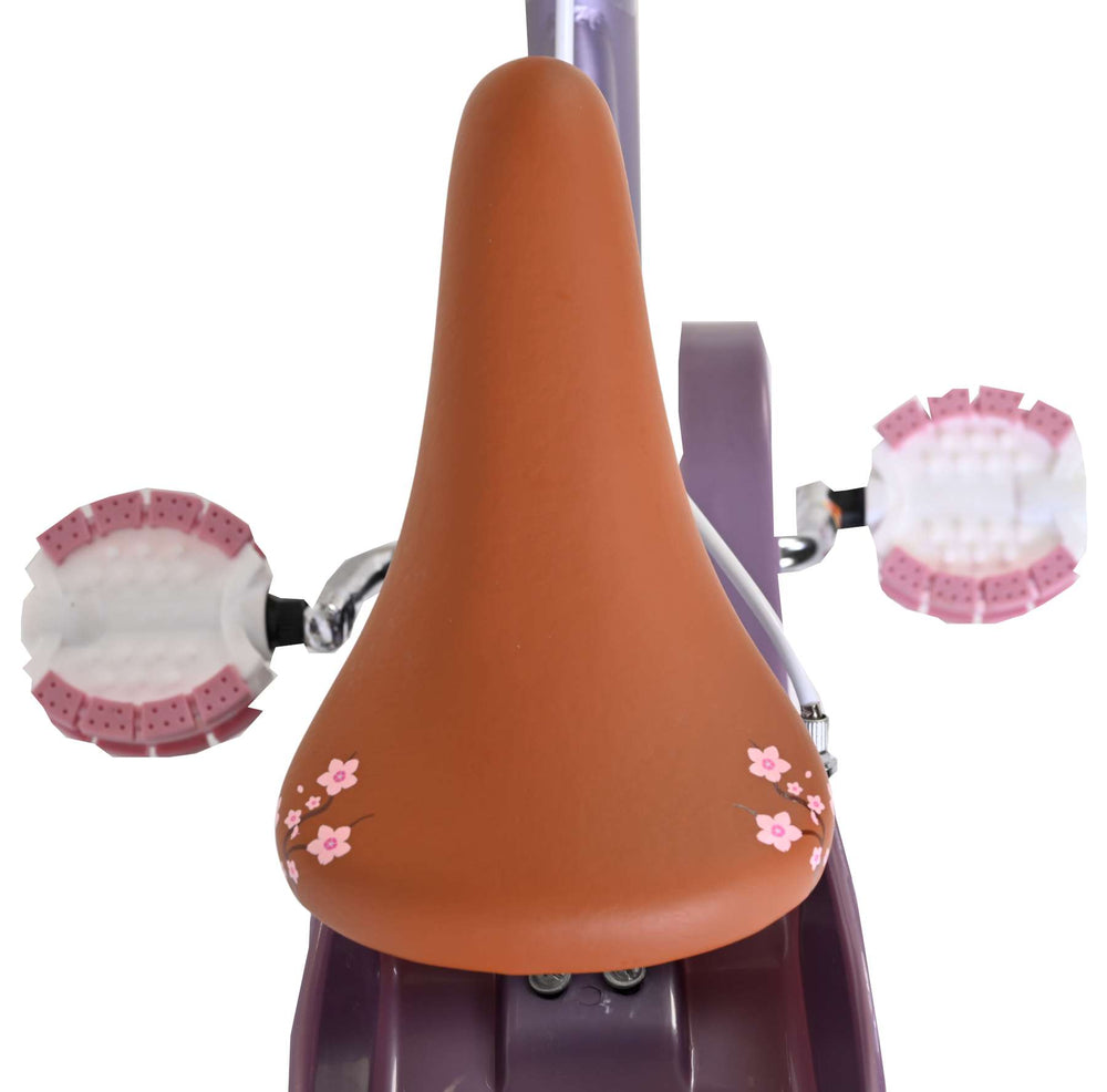 Volare Blossom Kinderfahrrad – Mädchen – 14 Zoll – Lila – zwei Handbremsen