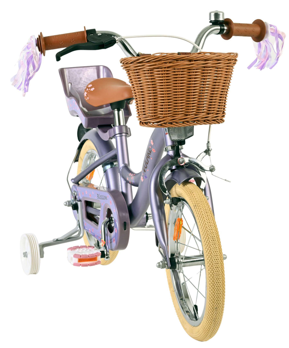 Volare Blossom Kinderfahrrad – Mädchen – 14 Zoll – Lila