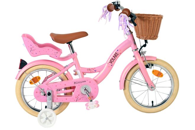 Volare Blossom Kinderfahrrad – Mädchen – 14 Zoll – Rosa