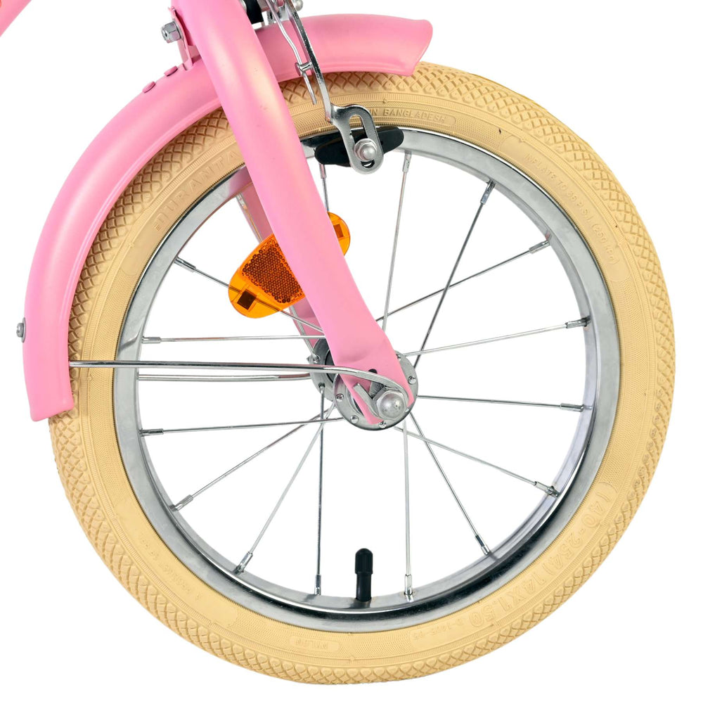 Volare Blossom Kinderfahrrad – Mädchen – 14 Zoll – Pink – zwei Handbremsen