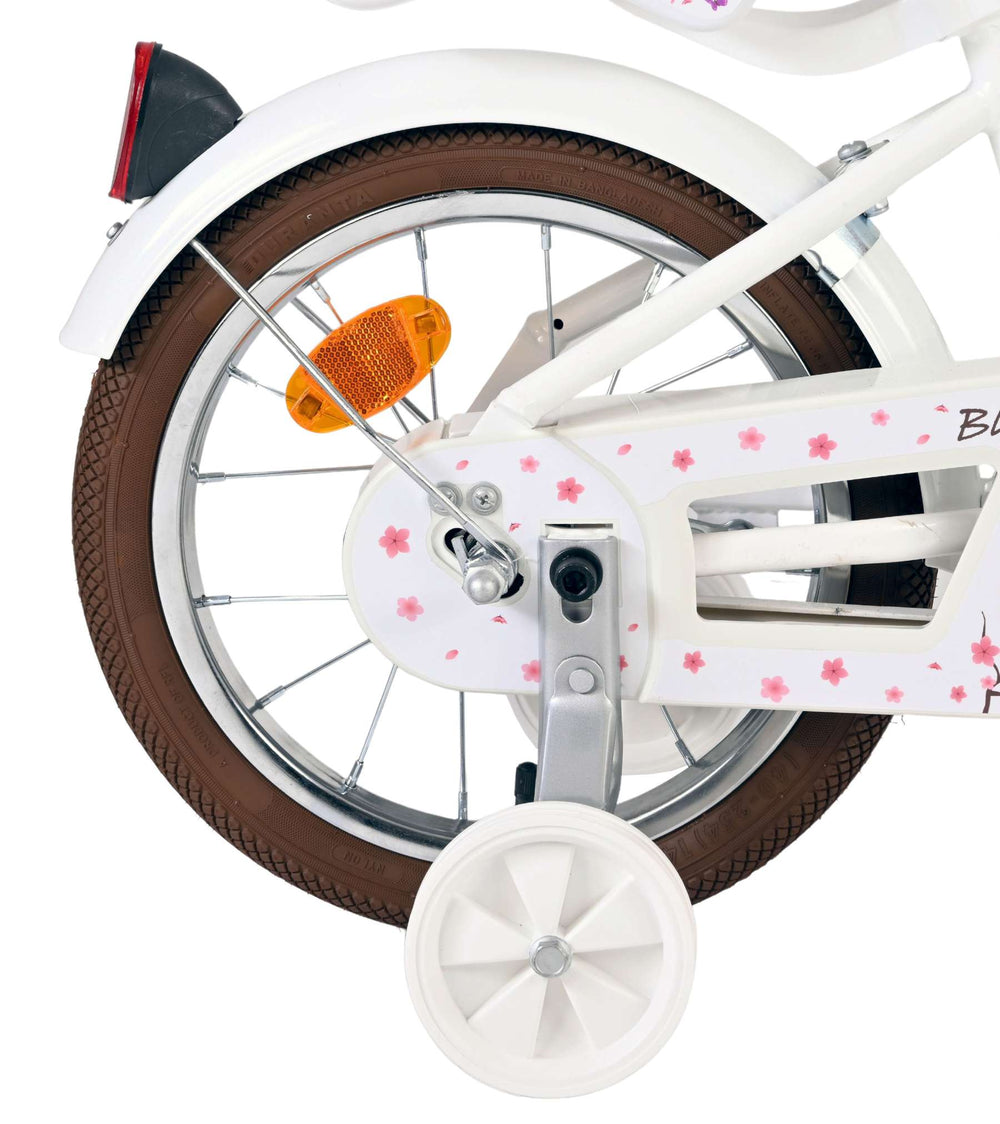 Volare Blossom Kinderfahrrad - Mädchen - 14 Zoll - Weiß